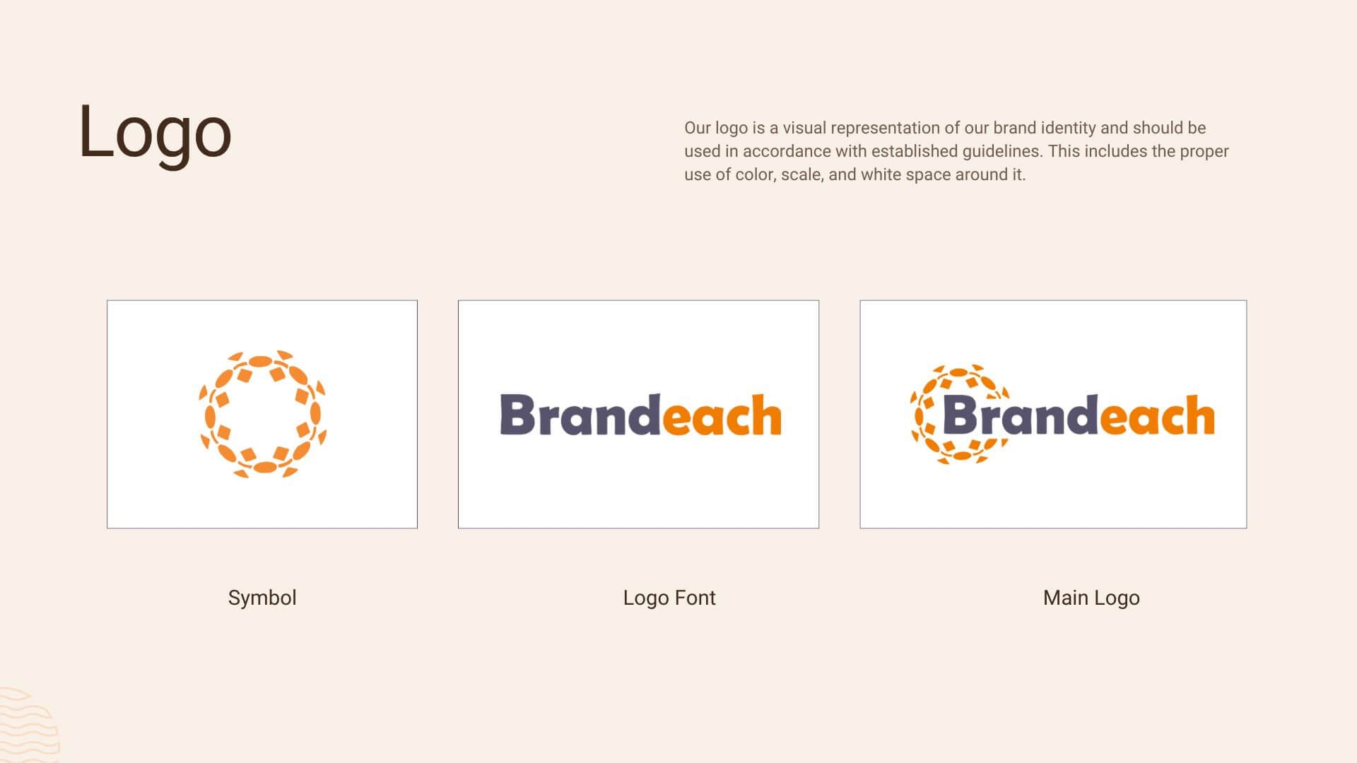 Brandeach logo construction